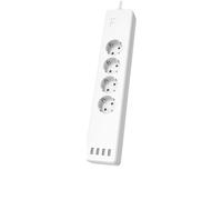 Hama Prolunga Elettrica 1 m 4 Prese AC Interno Bianco Con Protezione