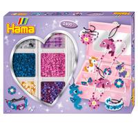 Hama Perline Attività Scatola Regalo Viola 2400 1 Esagonale Pannello Forato 5+