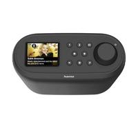 Hama Radio digitale Internet Dab/Dab+/FM da incasso, Bluetooth, WiFi, AC, schermo a colori da 2,4", altoparlante potenza 5W, sveglia, USB-C, uscita cuffie, ingresso jack 3,5 mm - nero