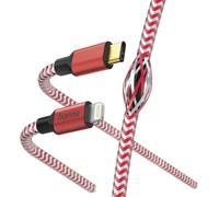 Hama Reflective 1,5 m Rosso (Hama Reflective Charging USB-C to Lightning Cable, 480Mbps, Nylon Sheath, Gold-Plated, 1.5 Metre, NEW