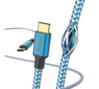 Hama Riflettente USB-C - Cavo di Ricarica USB-C, 1,5 m, Nylon, Blu