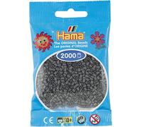 Hama - Sacchetto da 2000 Perline da Stirare, Misura Mini, Grigio Scuro, 501-71