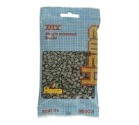 HAMA - Sacchetto di perline da stiro grigio topo - 1000 perline midi 5 mm - Ricarica fai da te per bambini dai 5 anni