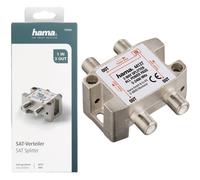 Hama Sat-Verteiler 3-fach Completamente Schermato Dc Sat-Splitter Bk-Verteiler