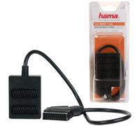 Hama Scart Distribuitore 2 Vie Switch Box Cavo Scart Adattatore 1>2 TV AV Spina