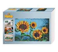 Hama - Scatola Pixel Art & Girasoli - 10.000 perline e 6 piastre - Perline da st