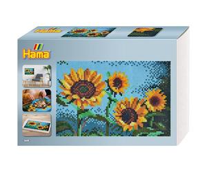 Hama - Scatola Pixel Art & Girasoli - 10.000 perline e 6 piastre - Perline da st