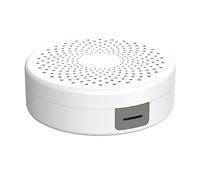Hama Scatola porta cavi rotonda da 18 x 5,5 cm, montaggio a parete, scrivania, gestione cavi integrata, per appendere cavi e nascondere i cavi
