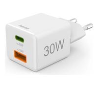 Hama Schnellladegerät 1x USB-C USB-A Mini-Ladegerät PD 30 W white 00201992