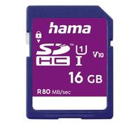 Hama SDHC 16GB 16GB SDHC UHS-I Class 10 memory card - memory cards (SDHC, Blue, UHS-I, Class 10)