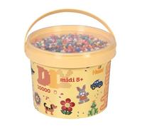 Hama Secchio per perline fai da te, circa 10.000 perline fusibili, decorazione a mosaico per bambini dai 5 anni in su, colori assortiti