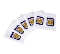 Hama Self-Adhesive SD Sleeves, pack of 5 - memory card cases (pack of 5, MMC, SD, Transparent, White, Polypropylene (PP))