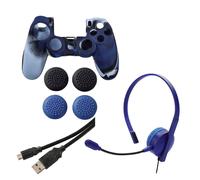 Hama Set-Accessori Chat-Headset Skin Case Borsa USB per Sony PS4 Controller