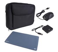 Hama Set Borsa Notebook + Mouse +USB Hub Pad Panno 15 " 15,4 " 15,6 " Pollici