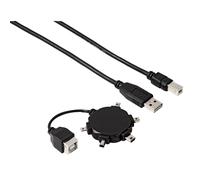 Hama Set di 5 adattatori per mini USB con cavo USB (B4 B5 B6 B8 M4) NEW