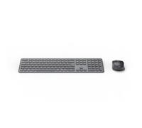 Hama Set di mouse per tastiera, wireless (Multi-Device 2,4 GHz tramite ricevitore USB + 2 x Bluetooth per PC, laptop, tablet, portata 10 m, layout tedesco QWERTZ, nessun rumore di clic, funzionamento