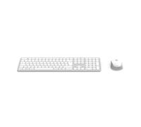 Hama Set di mouse per tastiera, wireless (Multi-Device 2,4 GHz tramite ricevitore USB + 2 x Bluetooth per PC, laptop, tablet, portata 10 m, layout tedesco QWERTZ, nessun rumore di clic, funzionamento