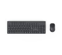 Hama Set di mouse per tastiera wireless (tastiera wireless con mouse, con batteria, sensazione di digitazione ergonomica, tasti silenziosi, ricevitore USB, mouse con interruttore dpi, tasti