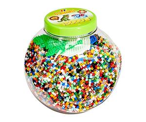 Hama Set di perline e pannelli forati, confezione ufficiale Hama contenente 15.000 perline e 3 tavole colorate per mollette, carta da stiro, kit artistico e artigianale per ragazzi e ragazze dai 5