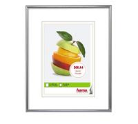 Hama Bilderrahmen DIN A4 (21 x 29,7 cm), mit Papier-Passepartout 15 x 20 cm, bru