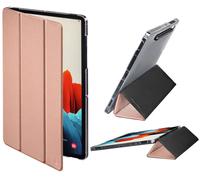 Hama - Custodia per Samsung Galaxy Tab S7 da 11 pollici e S-Pen (custodia per tablet con funzione leggio, retro trasparente, cover magnetica con auto Wake/Sleep) rosa