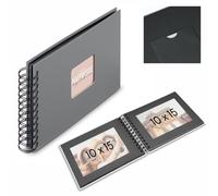 Hama Spiral Album Fine Art 28 x 24 cm 50 White Pages Stone Grey Mittelgroße Ston