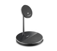Hama Stazione di ricarica induttiva 15 W (certificato Qi2, caricatore wireless magnetico, compatibile con MagSafe e Hama MagLine, ricarica rapida 3 in 1 per più dispositivi), nero/antracite
