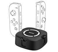 Hama Joy-Con - Caricatore controller per Nintendo Switch con indicatore LED (stazione di ricarica per 4 Joycon, supporto di ricarica rapida USB per accessori Switch) nero