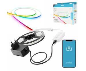 Hama Striscia LED RGBW WLAN dimmerabile, autoadesivo, accorciabile, 5 m