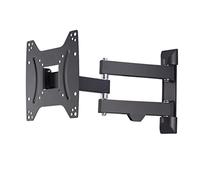 Hama Supporto da parete per TV, orientabile, inclinabile, allungabile (supporto da parete TV 19-48", VESA 75 x 75 fino a 200 x 200, fino a 20 kg, 3 giunti, con tasselli Fischer e istruzioni di
