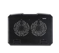 Hama Supporto per Notebook con Due Ventole, Regolabile, USB, Nero