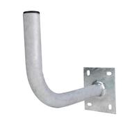 HAMA Supporto per parabole fino a 90 cm, curvato 90°, acciaio galvanizzato,diametro 4 cm, altezza 26 cm, distanza dal muro 26 cm