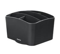 Hama Supporto per telecomando Agent, girevole (spazio per 6 telecomandi, ideale anche come organizer da scrivania o per il bagno, per telecomando, penne, telefono cellulare, occhiali, ecc.), nero