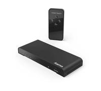 HAMA Switch HDMI 3 porte con telecomando, connettori dorati, 4k, nero