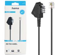 Hama TAE-N Cavo 10 m TAE su Connettore Modular 6P2C per Fax Modem AB Nero