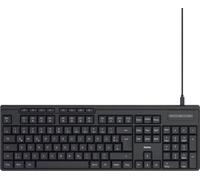 Hama Tastiera cablata CK-200 (tastiera USB, sensazione di digitazione ergonomica, tasti silenziosi, cavo rimovibile, layout tedesco QWERTZ, tasti multimediali, tasto Assist per assistenti AI), nero
