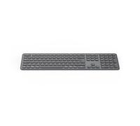 Hama Tastiera senza fili (multi dispositivo con radio/Bluetooth, PC, smartphone, tablet, formato completo, batteria, tasti silenziosi, tasti multimediali, layout tedesco QWERTZ), colore: nero