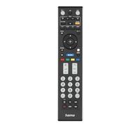 Hama Telecomando universale per televisori Sony (infrarossi, capacità di apprendimento, tasti luminosi, tasto intelligente, funzione Easy Mode, tasti principali ergonomici, portata 10 m) nero
