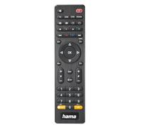 Hama Telecomando universale TV, per 4 dispositivi (infrarossi, tasto intelligente, portata 10 m, ideale ad esempio per TV, lettore DVD, videoregistratore, ricevitore, set top box, preprogrammato) nero