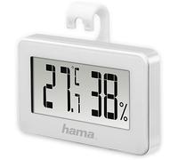 Hama Termometro digitale 2 in 1 e igrometro interno con magnete (mini termoigrometro, misura temperatura ambiente e umidità, display, da appendere con gancio o magnetico, da appoggiare) bianco