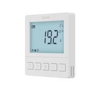 Hama Termostato Riscaldamento a Pavimento WiFi collegato (schermo LCD, incasso, Controllo tramite applicazione/vocale tramite Amazon Alexa, Google Assistant o Apple Siri), Bianco