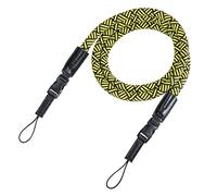Hama Cinghia per fotocamera Braid 120", chiusura rapida, lunghezza 120 cm, nero/giallo