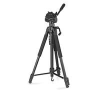 Hama Treppiede Action 170 3D (Tripod con altezza di 62-170 cm, supporto per cellulare e tablet, treppiedi con testa a 3 vie, treppiede per cellulare con borsa per il trasporto, nero