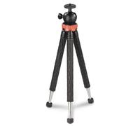 HAMA - Traveller Pro Treppiede 1/4 Pollice Altezza Operativa23 - 105 Cm Nero, Argento, Rosso Per Smartphone E Gopro
