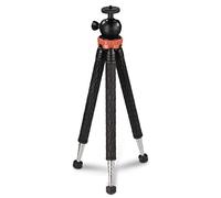 HAMA - Traveller Pro Treppiede 1/4 Pollice Altezza Operativa23 - 105 Cm Nero, Argento, Rosso Per Smartphone E Gopro