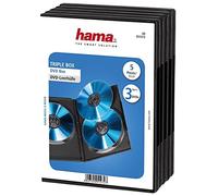 Hama Tripla Custodia per DVD, confezione da 5, colore: Nero