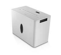 Hama Trituratore di carta, distruggidocumenti scheda, 4 fogli A4 a Volta, lame acciai, sicurezza automatica/spento, funzione di ritorno, cestino 8L, sicurezza P4 T4 E3, bianco