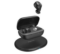 Hama True Wireless In Ear Cuffie (Bluetooth tempo di musica 4 ore, batteria di tempo di conversazione 12 ore, cuffie in-ear con ricarica wireless e caricatore wireless, resistente agli spruzzi d'acqua