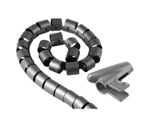Hama - Tubo per cavi"Easy Cover", 1,5 m, 30 mm, colore: Argento