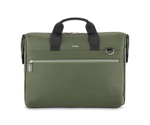 Hama Ultimate - Borsa per laptop da 40 a 41 cm, imbottita, impermeabile, elegante, con scomparto per tablet da 11", molti scomparti, tracolla, tracolla trolley, colore: verde, Verde